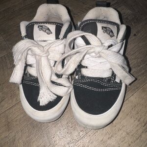 Vans Kids Classic Black and White Sneakers